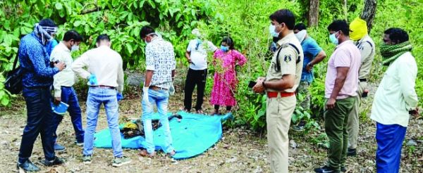 मरौदा के जंगल में अज्ञात  पुरुष की मिली लाश