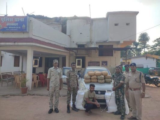 12 लाख के गांजा समेत झारखंड का एक आरोपी गिरफ्तार