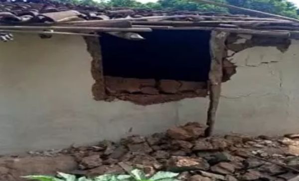 रातभर हाथी के खौफ में रहा पूरा गांव, घर को तोड़ा, सारा अनाज खा गया 