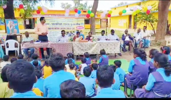 बुनागाँव में शाला प्रवेशोत्सव 
