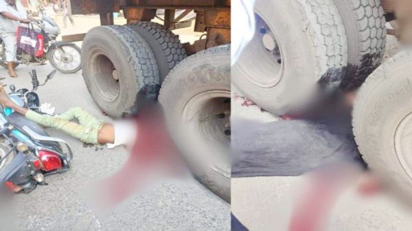 ट्रेलर ने बाइक सवारों को रौंदा, एक की मौत, एक घायल