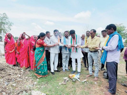 आदिवासी समाज भवन का भूमिपूजन