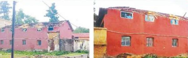 एक माह पहले अंधड़ में उड़े स्कूल के टीन शेड का अभी तक संधारण नहीं