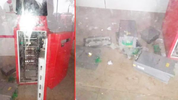 एटीएम तोडक़र लाखों रुपए पार