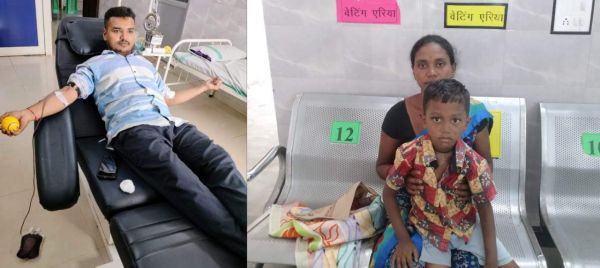 पांच साल के मासूम बच्चे को रक्तदान कर बचाई जान