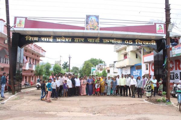 चिखली वार्ड में बना भव्य शिव साई प्रवेश द्वार,  महापौर ने किया लोकार्पण