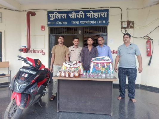 अवैध रूप से शराब परिवहन, आरोपी पकड़ाया