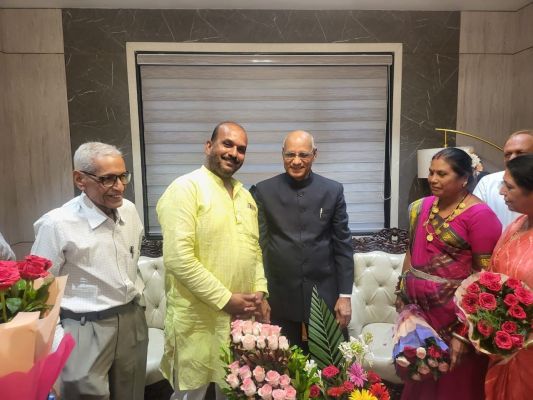 महाराष्ट्र के राज्यपाल को किसान नेता ने जन्मदिन की दी बधाई, बेमेतरा आने का न्यौता