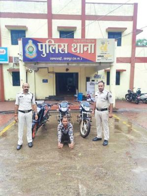  शहर में घूम-घूम कर दोपहिया वाहन चोरी करने वाला गिरफ्तार