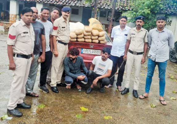 गांजा तस्करी, दो गिरफ्तार