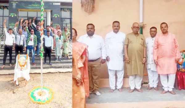 श्याम अग्रवाल ने किया ध्वजारोहण