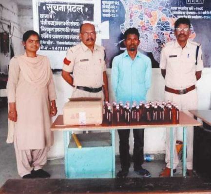 शुष्क दिवस पर अवैध शराब पर कार्रवाई