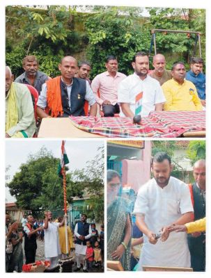 देवांगन ने किया ध्वजारोहण