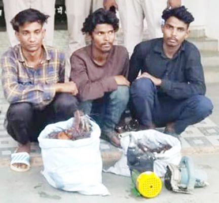 चोरी हुए टुल्लू पंप, तांबे का तार सहित पकड़े गए 3 आरोपी 
