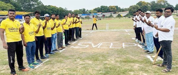 मतदाता जागरूकता के लिए क्रिकेट प्रतियोगिता