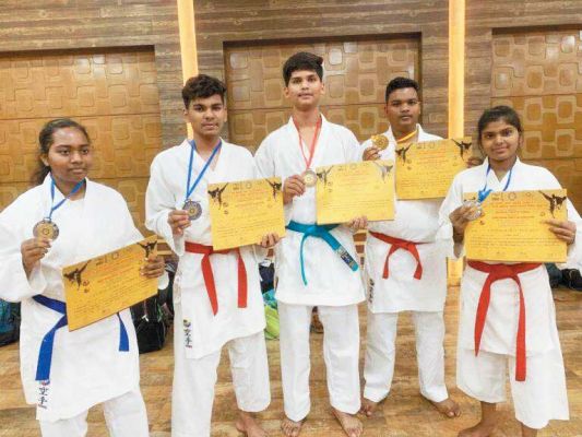 राष्ट्रीय कराते स्पर्धा, भाटापारा  से 6 खिलाडिय़ों का चयन