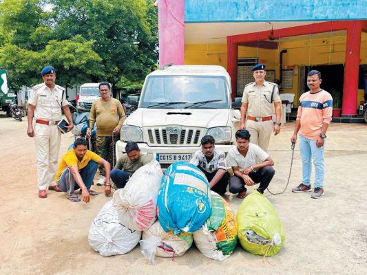 154 किलो गांजा संग 4 बंदी