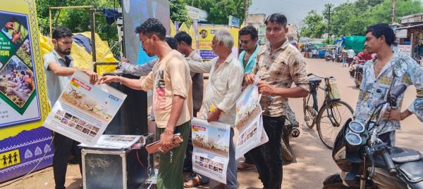नवीन मार्केट में चला तीन दिनों तक शासकीय योजनाओं का प्रचार-प्रसार 