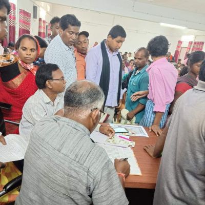 शिविर में दिव्यांगों की डॉक्टरी जाँच, पंजीयन