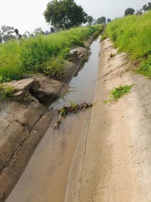 आसमान से आग उगलती तेज धूप से खेत लगे सूखने