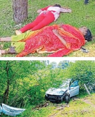 बाइक को कार ने मारी ठोकर, एक की मौत, 2 घायल  