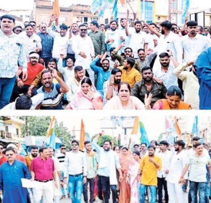 भाजपाइयों पर घेराव के दौरान अभद्रता के आरोप लगे, कांग्रेसियों ने एफआईआर करने सौंपा ज्ञापन  