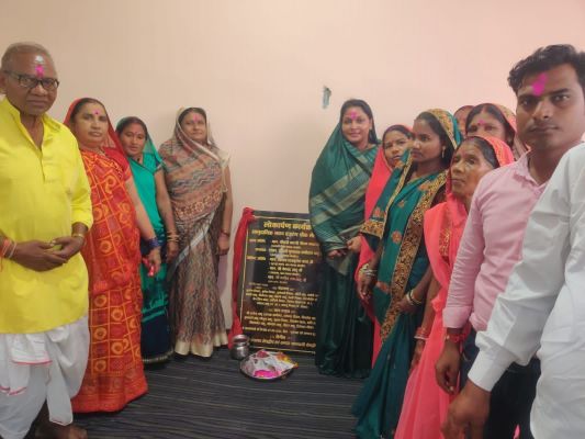 जिपं सभापति ने किया रंगमंच का भूमिपूजन