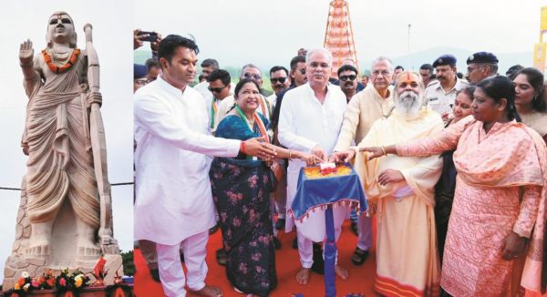 सीएम ने किया श्रीराम की 30 फीट की भव्य प्रतिमा का लोकार्पण