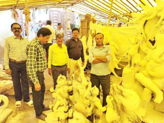 प्लास्टर ऑफ पेरिसर की प्रतिमा निर्माण पर होगी कड़ी कार्रवाई
