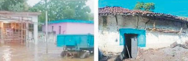 रजकुड़ी में 10 घर क्षतिग्रस्त, दीवारें भी गिरीं, बीमारों को नहीं मिल रहा उपचार