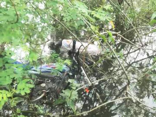 अनियंत्रित होकर नाले में गिरी बाइक, मौत