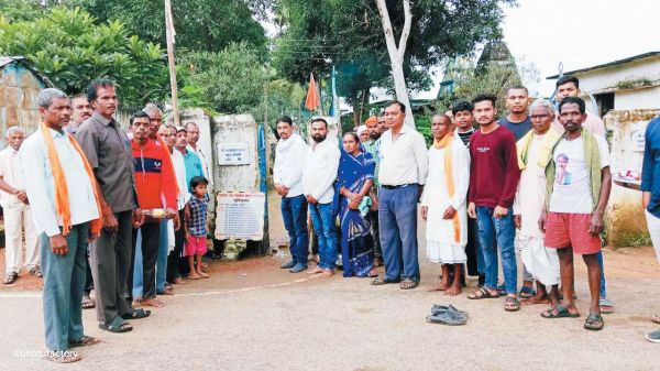  माँ महामाया मंदिर फरसियाँ में मुख्य द्वार का भूमिपूजन