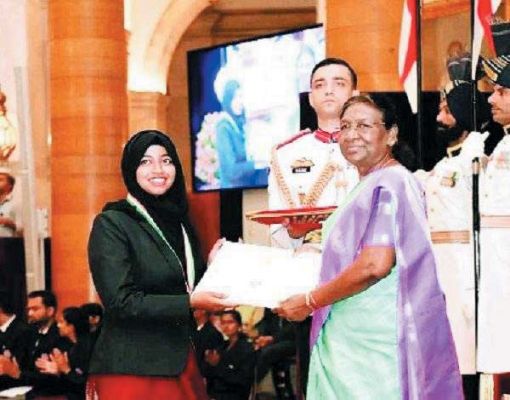 रायगढ़ की बेटी अलीशा को राष्ट्रपति पुरस्कार 