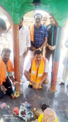 भाजपा प्रत्याशी इंद्र कुमार का  सघन घर-घर संपर्क अभियान