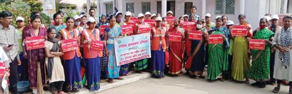 स्वच्छता पखवाड़ा में चलाया मतदाता जागरूकता अभियान