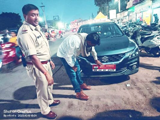 1109 वाहन चालकों से सवा तीन लाख की चालानी