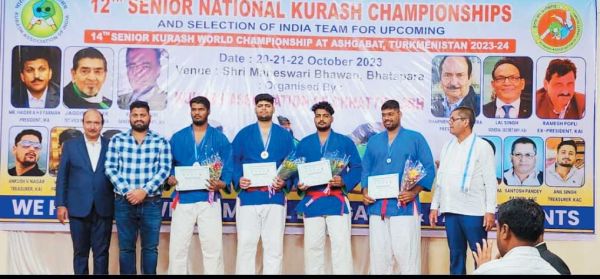 नेशनल कुराश स्पर्धा में छत्तीसगढ़ को 5 पदक