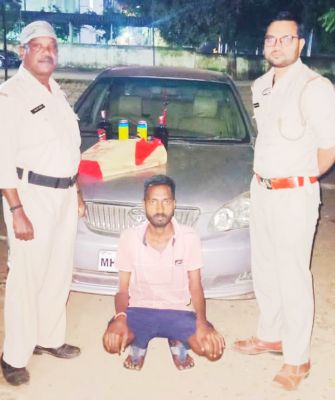 एमपी की शराब का परिवहन करते पकड़ाया