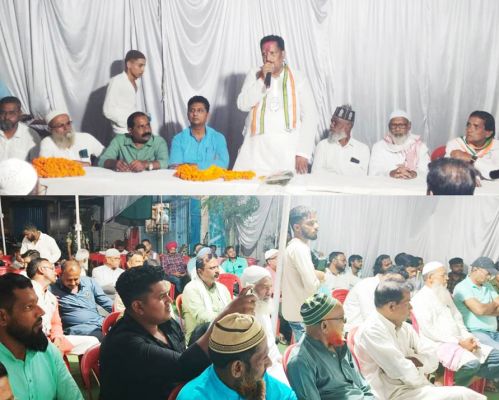 मुस्लिम समाज ने किया  गिरीश देवांगन का अभिनंदन
