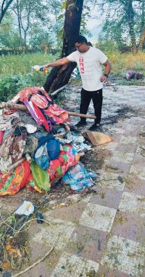 सेवा फाउंडेशन द्वारा मुक्तिधाम की सफाई