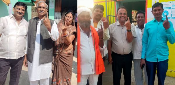 नवापारा-राजिम सहित अंचल  में शांतिपूर्ण मतदान
