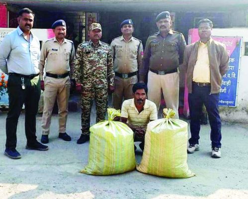 नए मकान में 5 लाख का गांजा जब्त, आरोपी गिरफ्तार