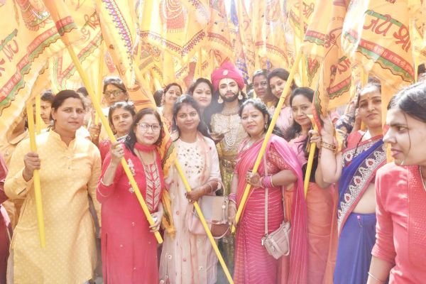 श्री श्याम महोत्सव के पहले दिन निकाली   श्याम प्रभु की भव्य निशान व शोभायात्रा