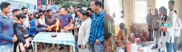 कांग्रेस नेता विभाष के जन्मदिन पर  समर्थकों ने वृद्धाश्रम में बांटे फल
