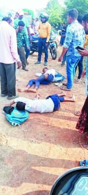 तेज रफ्तार ट्रक ने बाइक को मारी टक्कर, 3 स्कूली बच्चे घायल