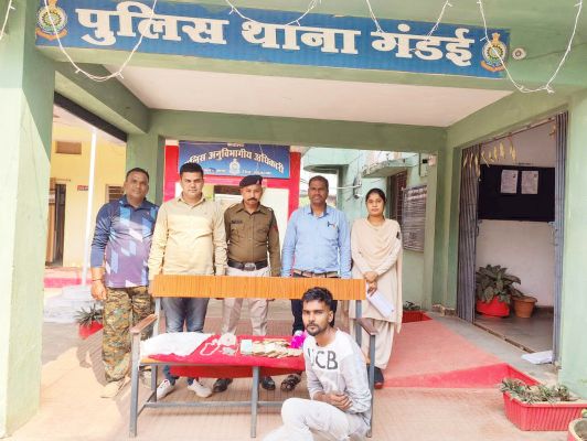 मंदिर में चोरी, आरोपी गिरफ्तार