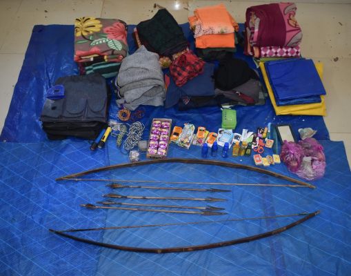 मुठभेड़, नक्सल कैम्प ध्वस्त, सामान बरामद