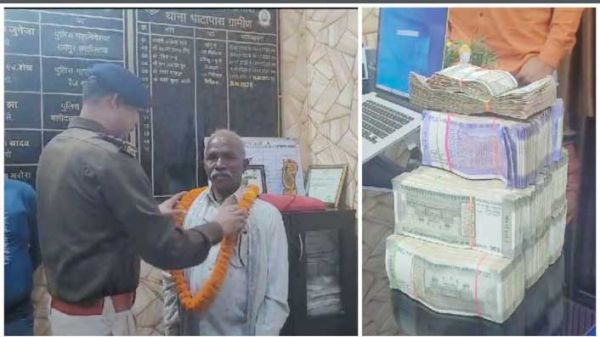 रास्ते पर पड़ा मिला 13.30 लाख से भरा थैला, किसान ने पुलिस को सौंपा, सम्मान