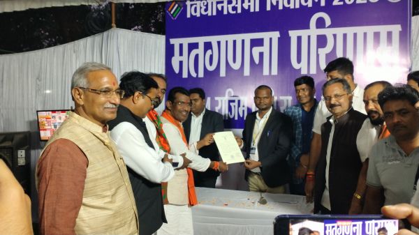राजिम विस से भाजपा के रोहित साहू विजयी 