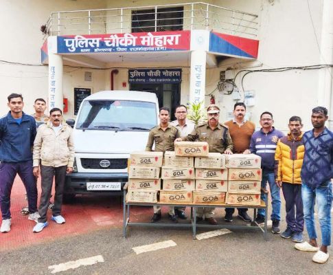 मप्र की शराब जब्त,  आरोपियों की तलाश
